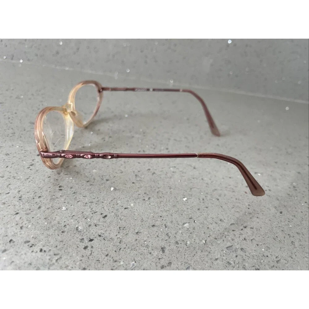 Genny Eyeglasses Frames ONLY 336-B 9445 53-16-135 Full rim pink clear